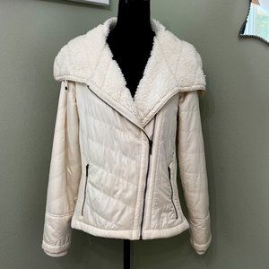 Prana Women's Quilted Puffer Jacket Sherpa Lined Size L